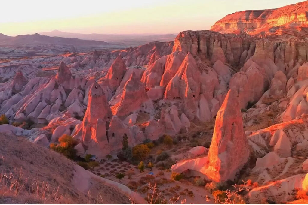 Sunset view over Rose and Red Valleys...