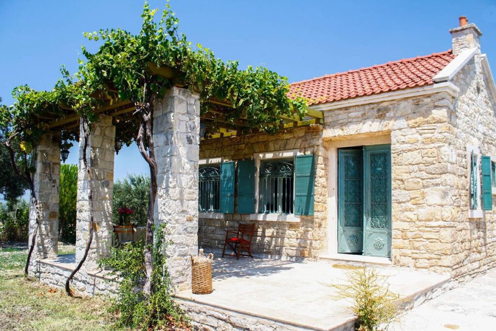 Vineyards and boutique stone houses in Urla