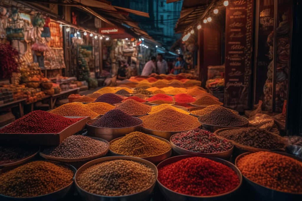 The vibrant and aromatic Spice Bazaar in Istanbul.