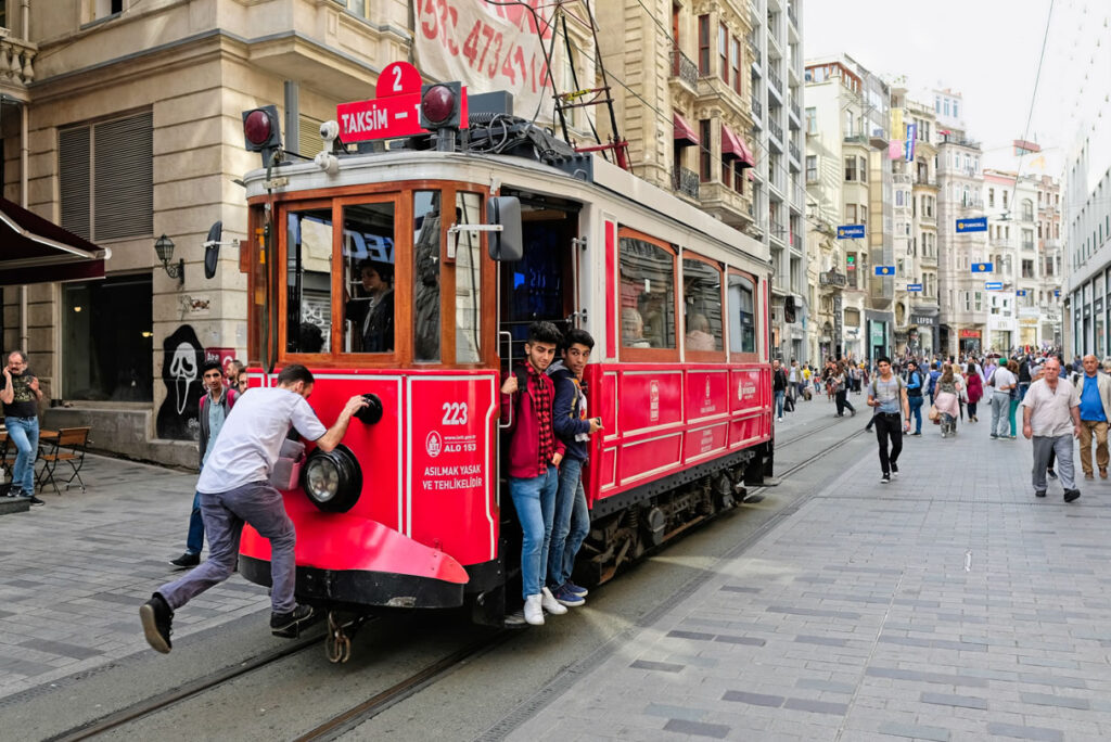 Vibrant crowd at Taksim Square and Istiklal Avenue